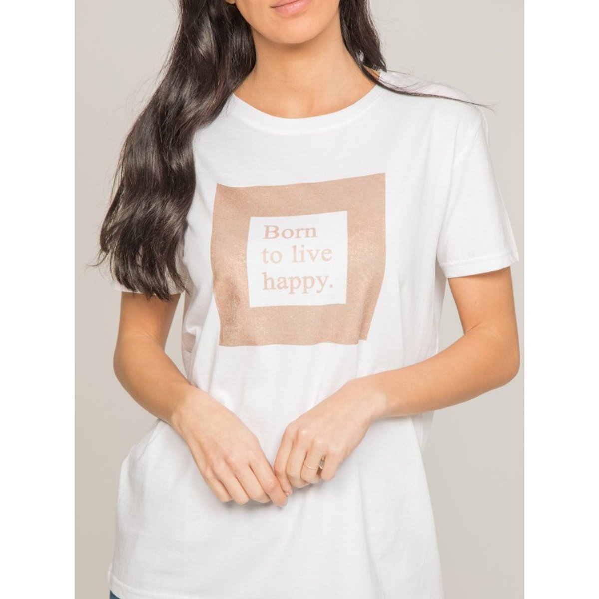 T-shirt Col Rond Message Fligny blanc, DONA LISA