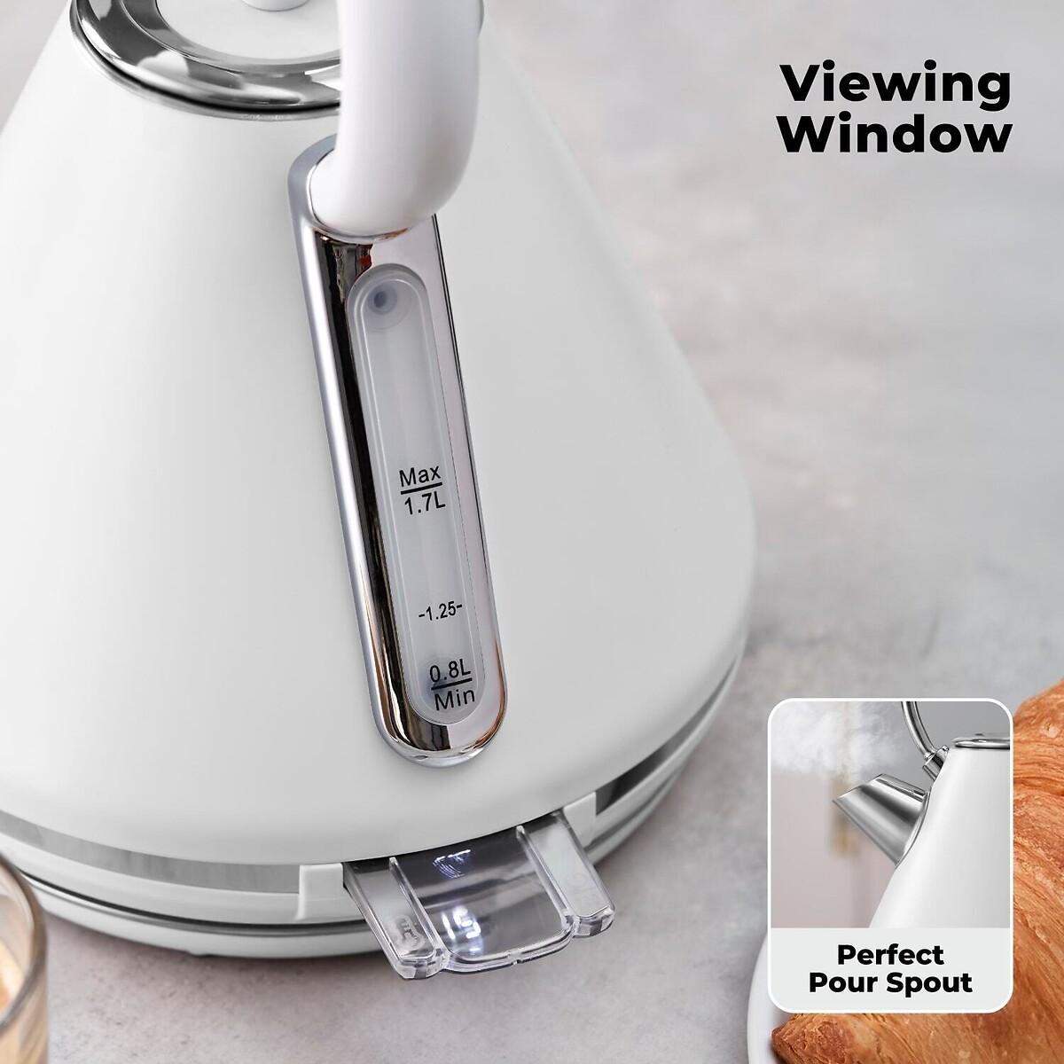 Mirage 1.7L Variable Kettle white, TOWER