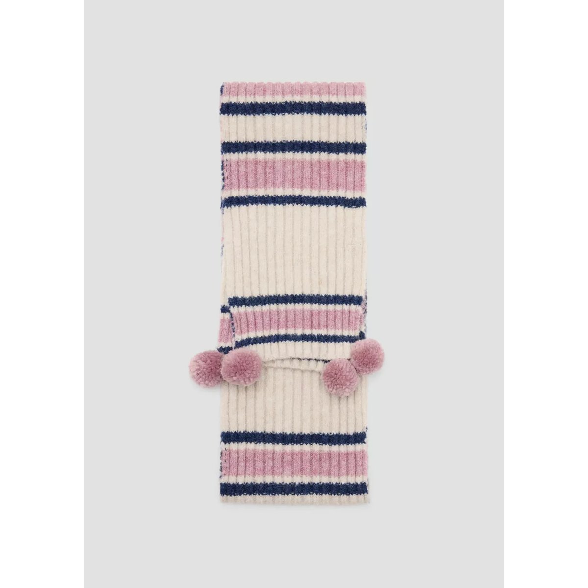 Écharpe maille rayée rose pâle, MANGO BABY