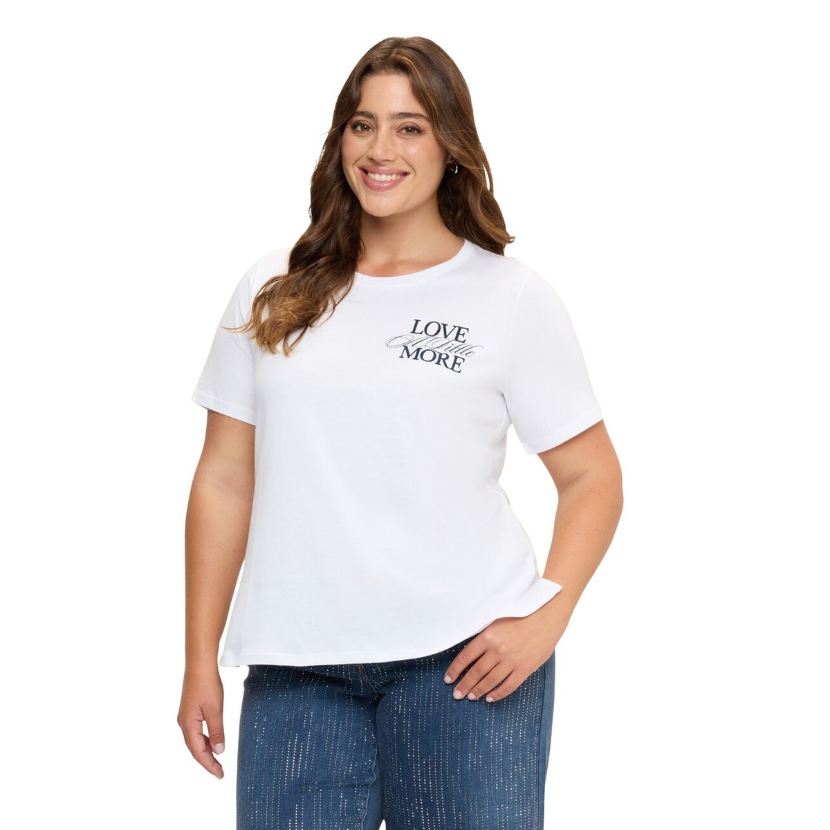 T-shirt avec inscription blanc, FIORELLA RUBINO
