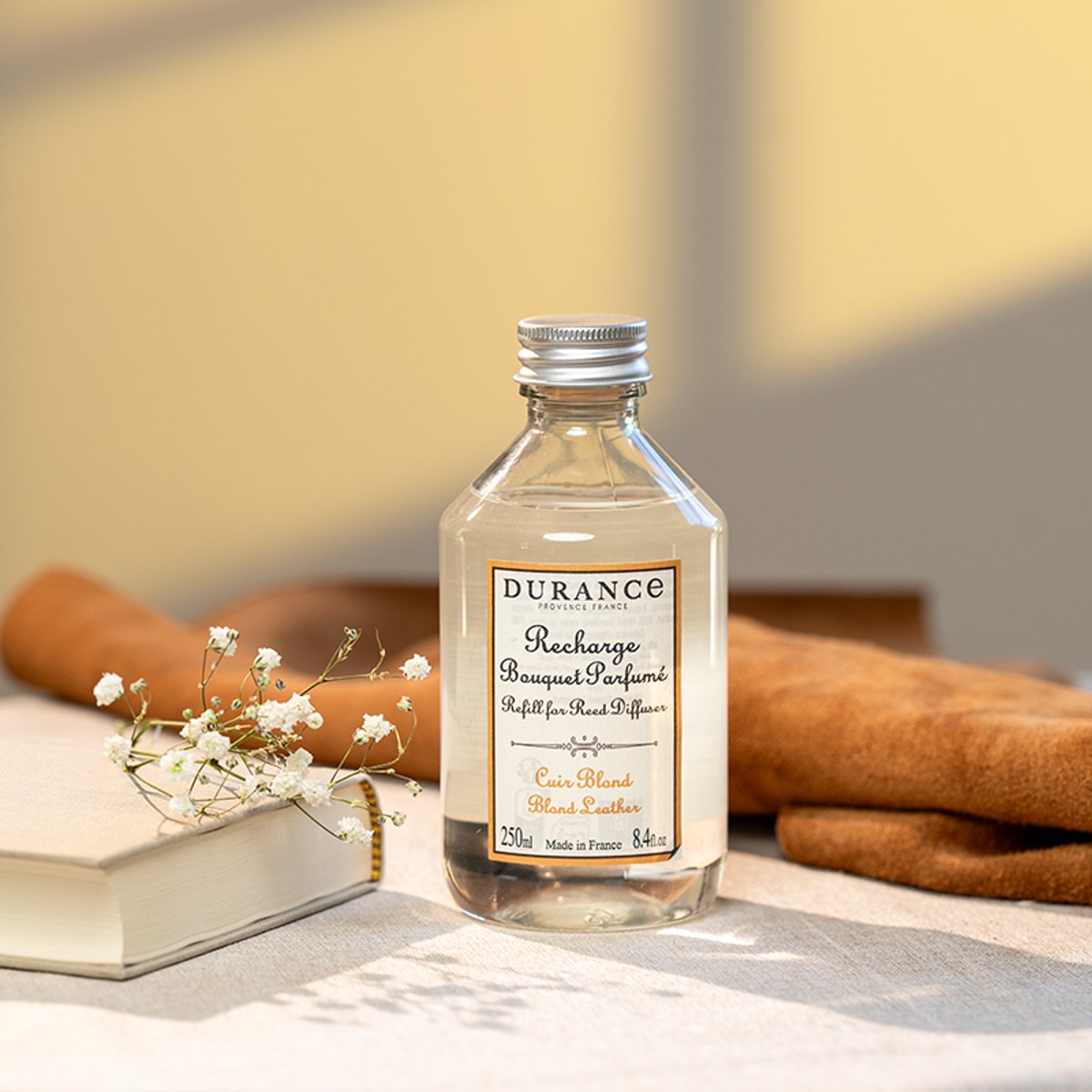 Recharge diffuseur de parfum CUIR BLOND couleur unique, DURANCE
