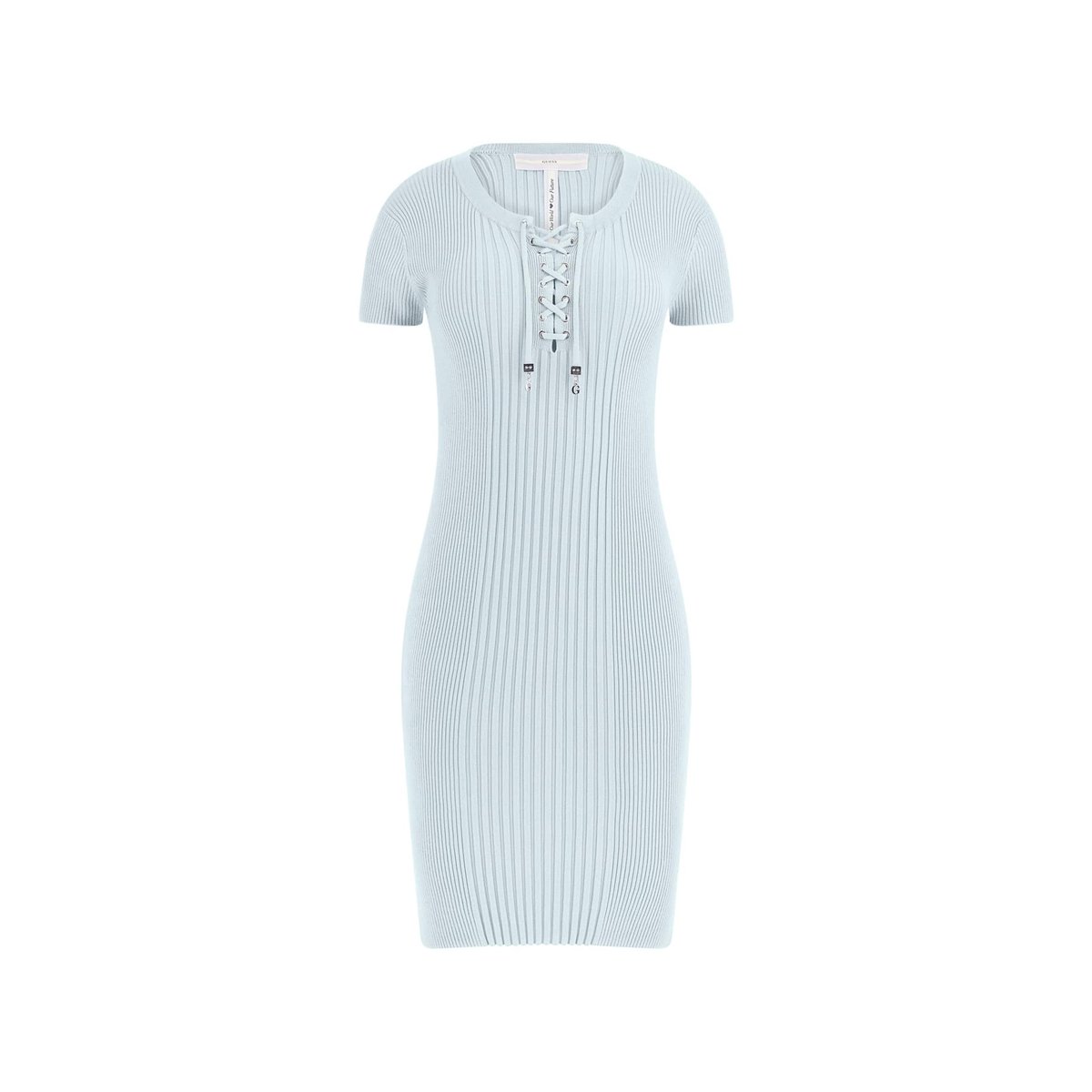 Mini Robe-Pull Bodycon bleu ciel, GUESS