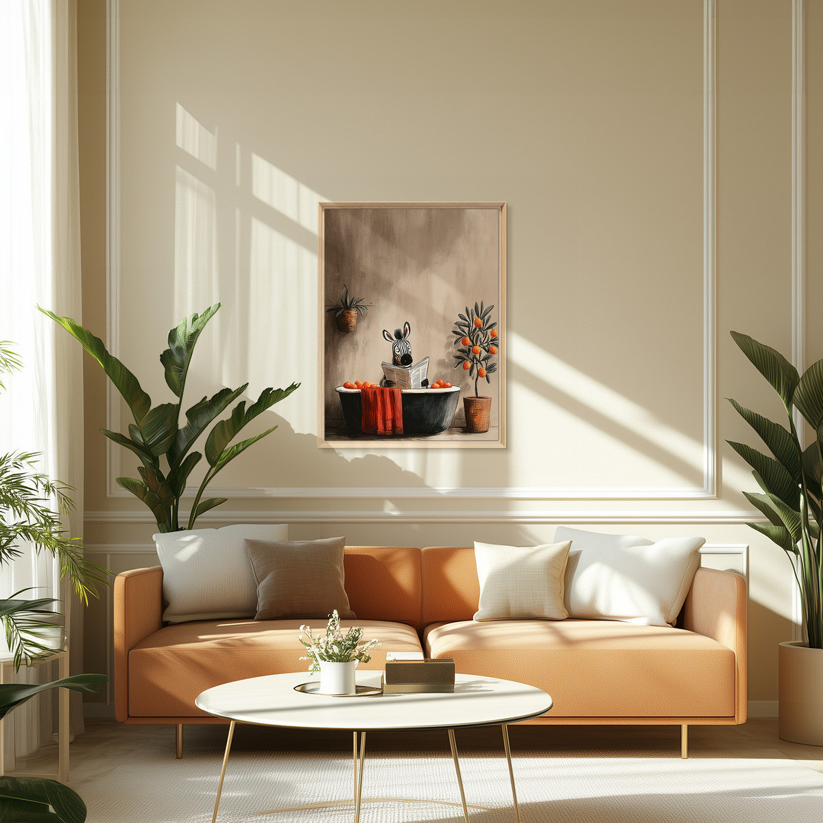 Tableau Mural Encadré Zèbre Chill Au Bain ANIMAUX HUMANISÉS tableaux encadrés, CEANOTHE