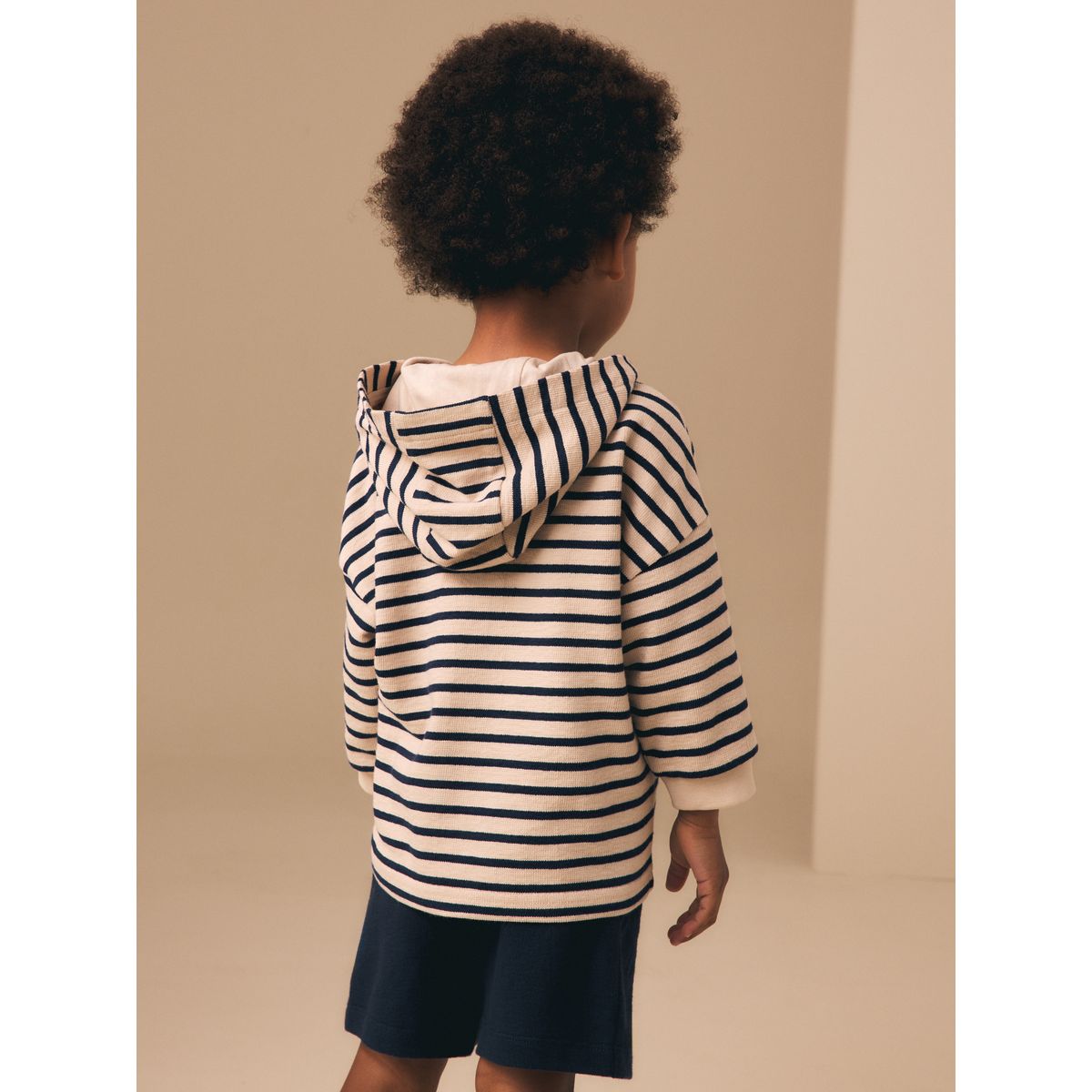Ensemble short et sweat texturé rayures blanches écru, NEXT