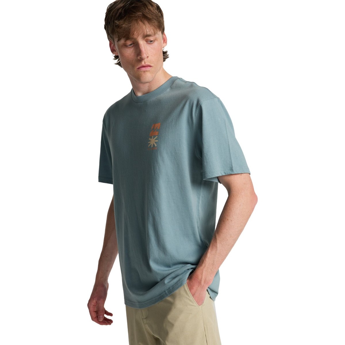 T shirt manches courtes SEGMENT bleu washed blue, BILLABONG