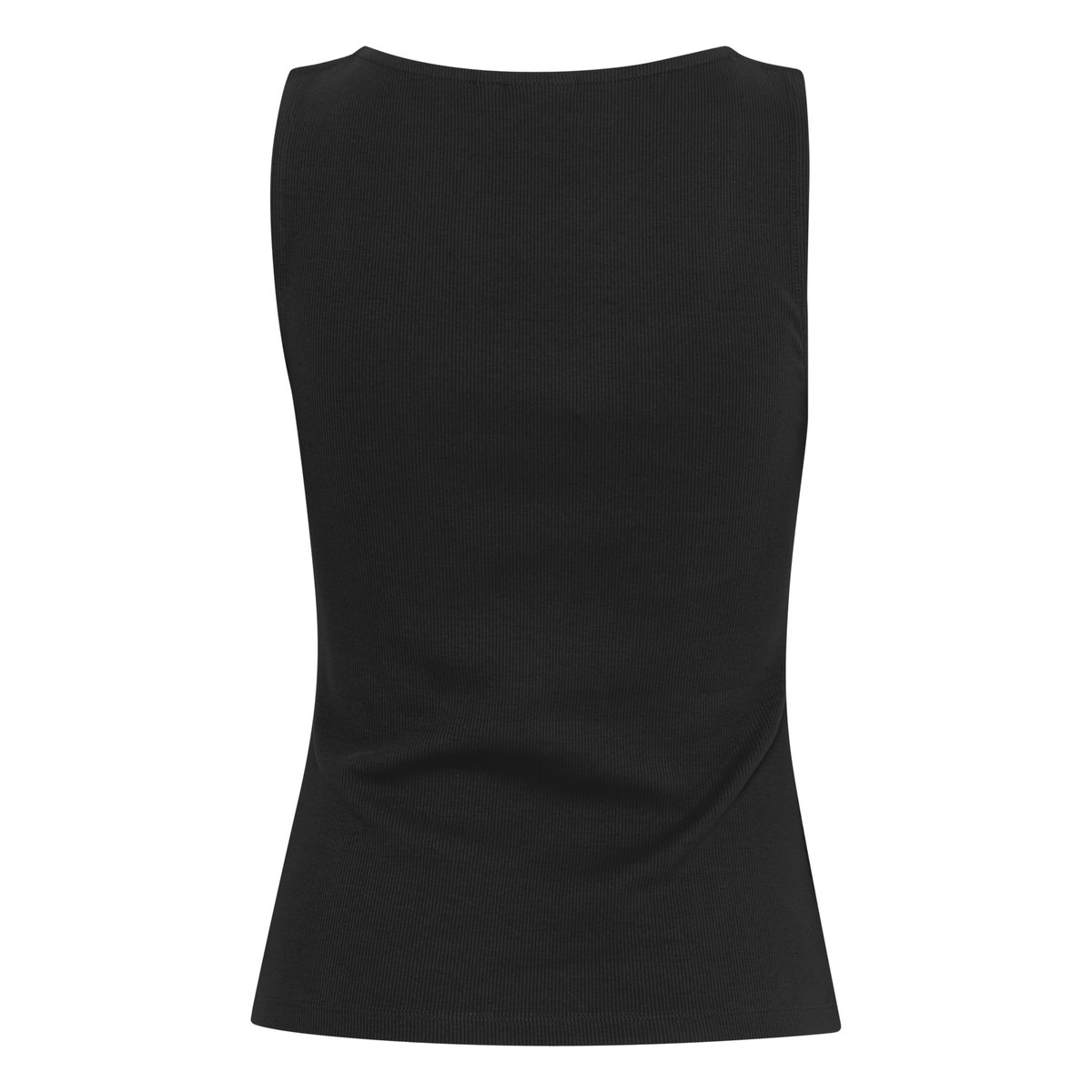 Débardeur en coton, coupe ajustée noir black, ICHI