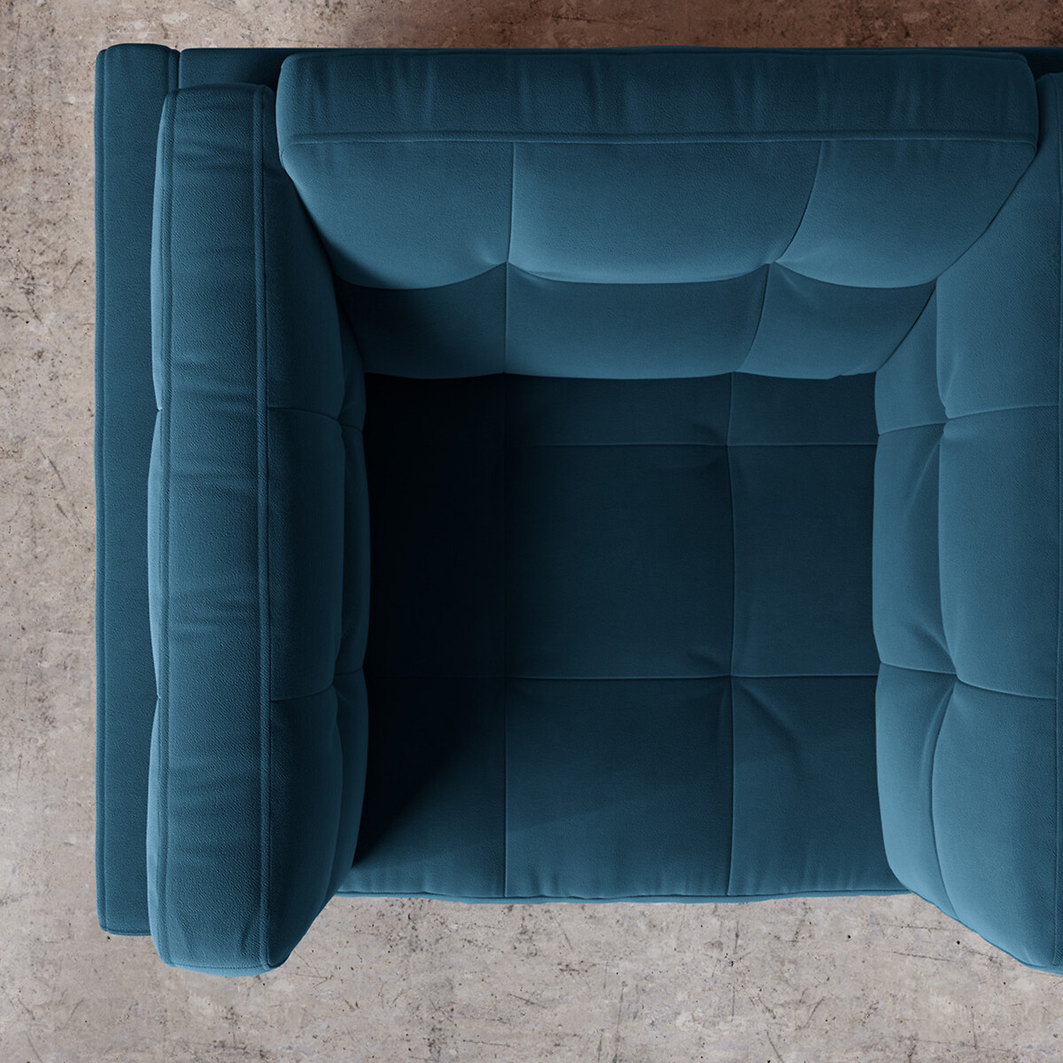 Landau Easy Velvet Armchair petrol blue, SWOON