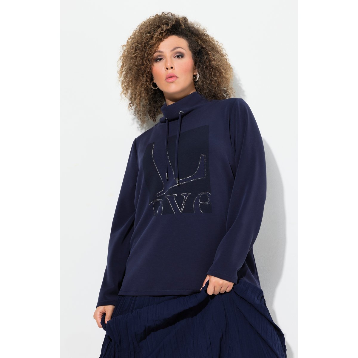 Sweat-shirt imprimé Lov marine, ULLA POPKEN