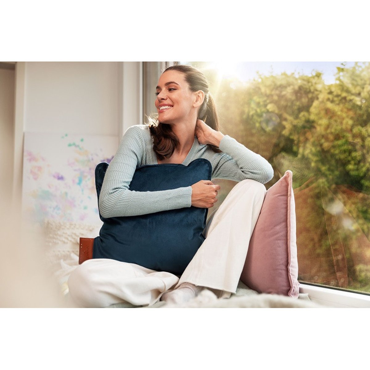 Coussin chauffant sans fil - Beurer - HK 77 Obsidian Blue couleur unique, BEURER