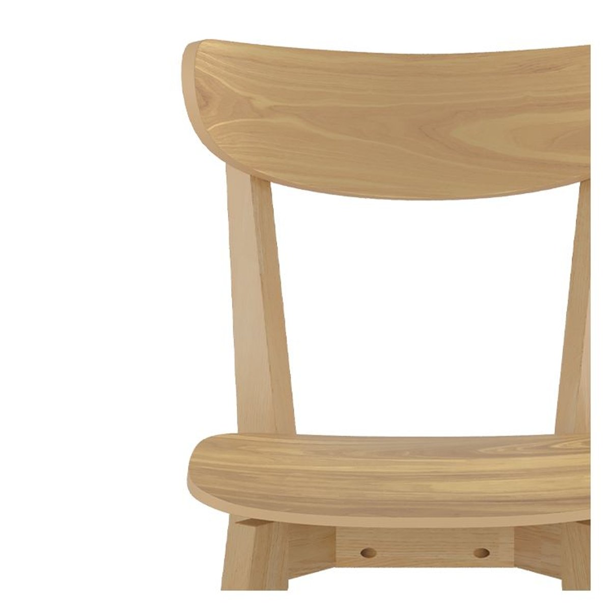 Lot de 2 chaises en bois - TABATA bois clair, MAISON PAVANE