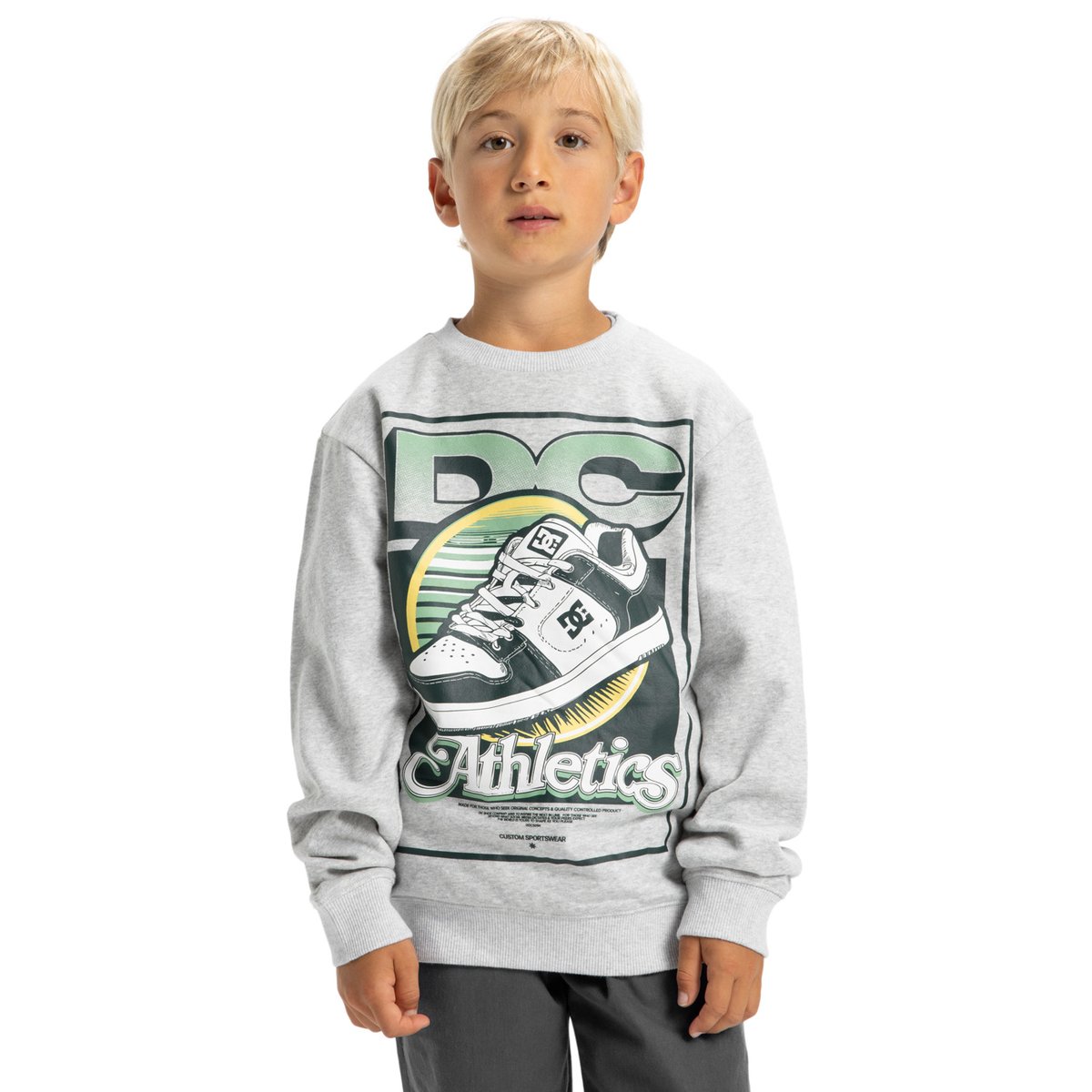 Sweat MANTECA TRIBUTE. gris light heather grey, DC SHOES