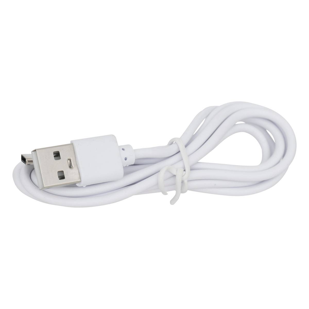 Lampe d'extérieur solaire USB en résine tressée et acier KESSY beige, ATMOSPHERA