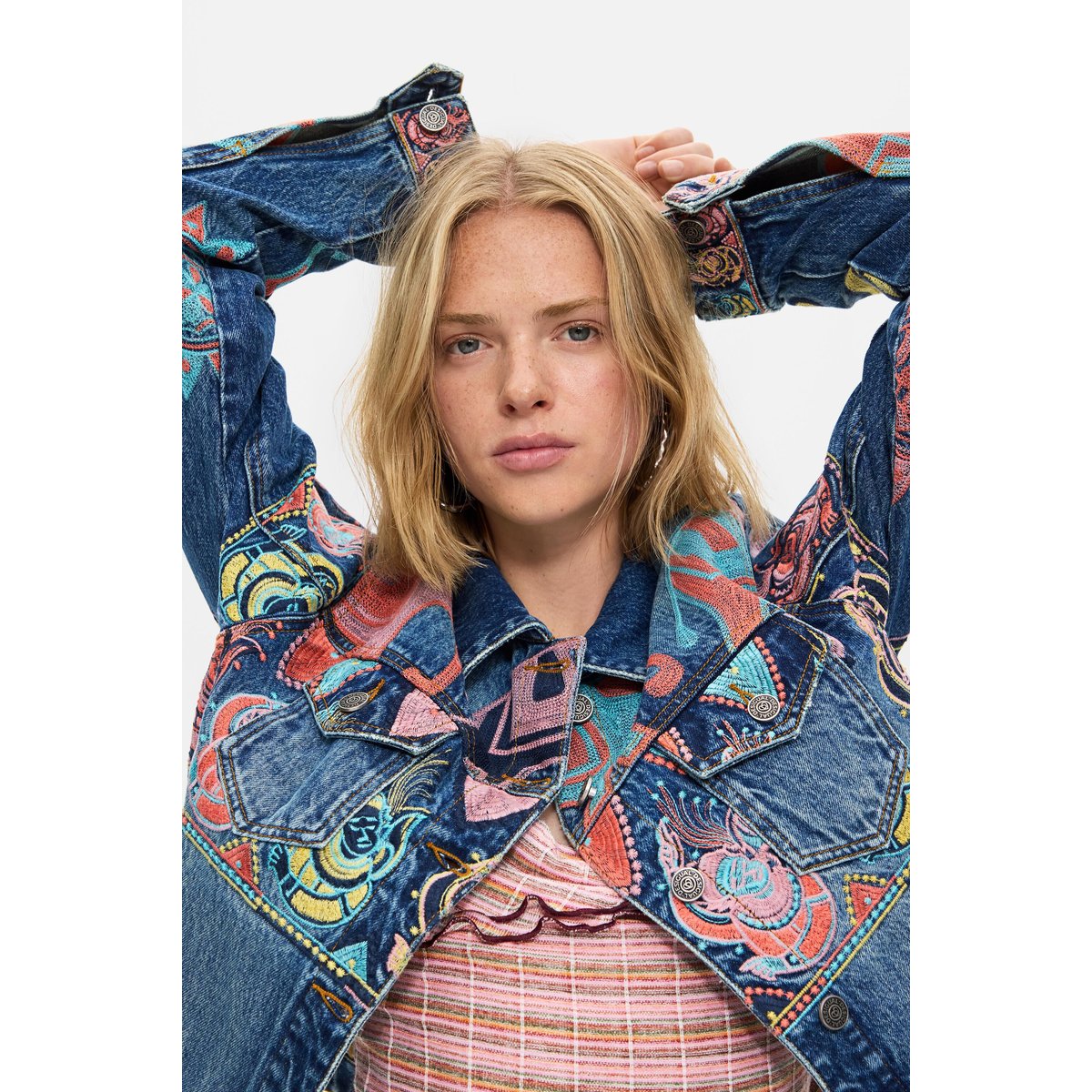 Veste imprimée 100 % coton bleu clair, DESIGUAL