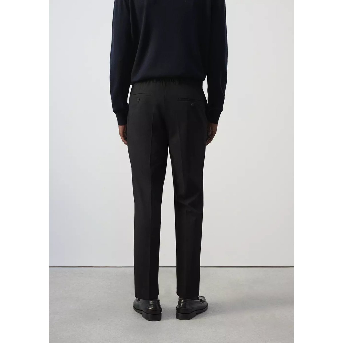 Pantalon Bologna cropped slim-fit noir, MANGO MAN