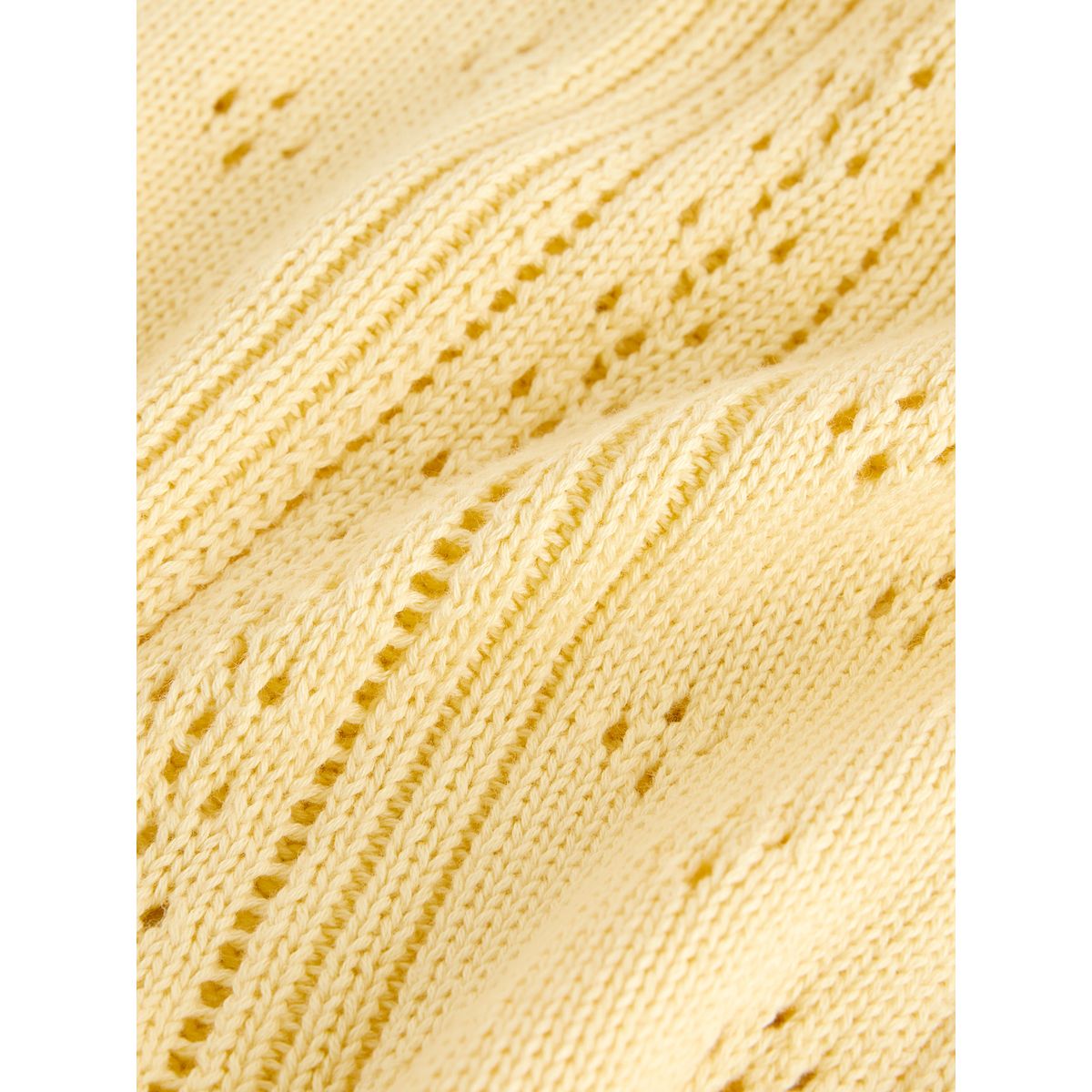 Cardigan en maille pointelle avec lien jaune, NEXT