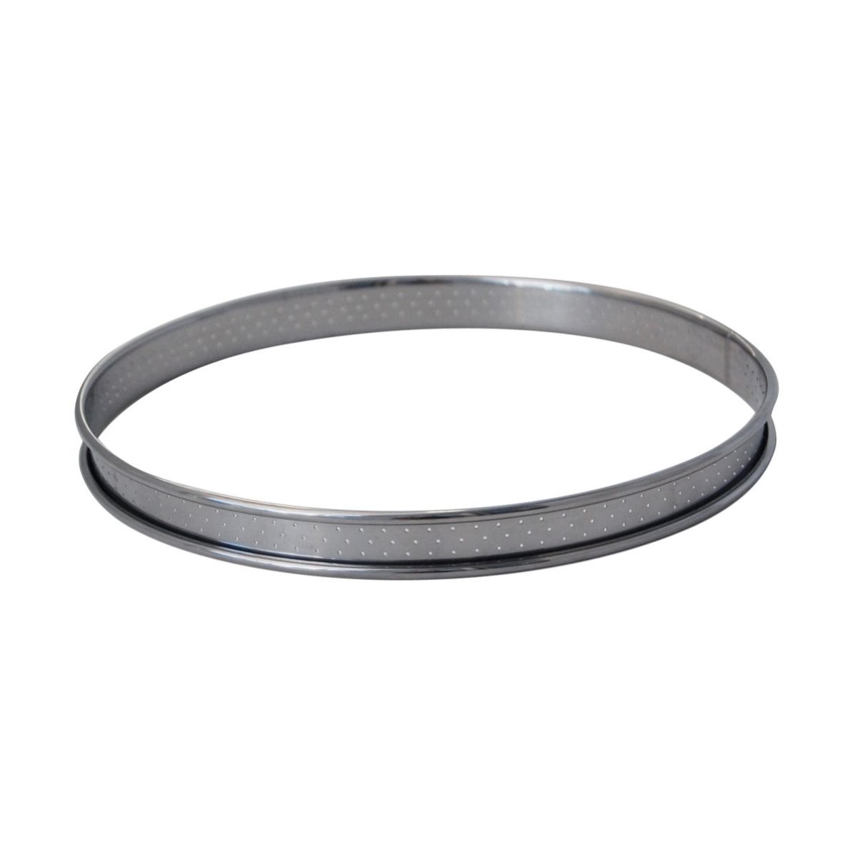 Cercle à tarte perforé ø 22 cm blanc, DE BUYER