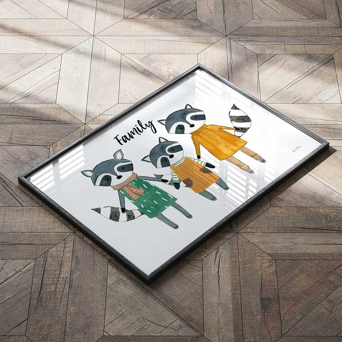 Affiche enfant famille voisine affiche seule, HEXOA