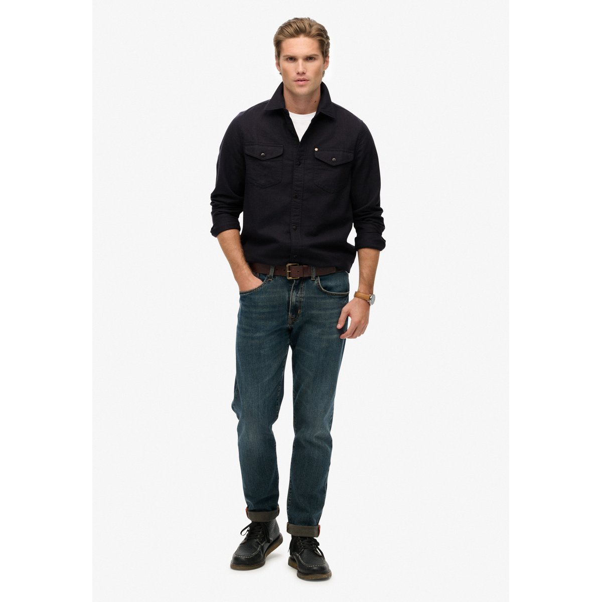 Chemise Ranch - The Merchant Store noir, SUPERDRY