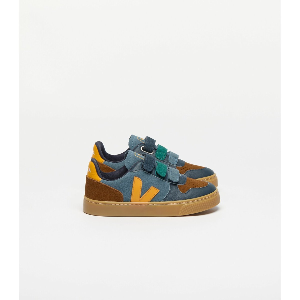 Kids Small V-10 Suede Trainers blue/multi-coloured, VEJA