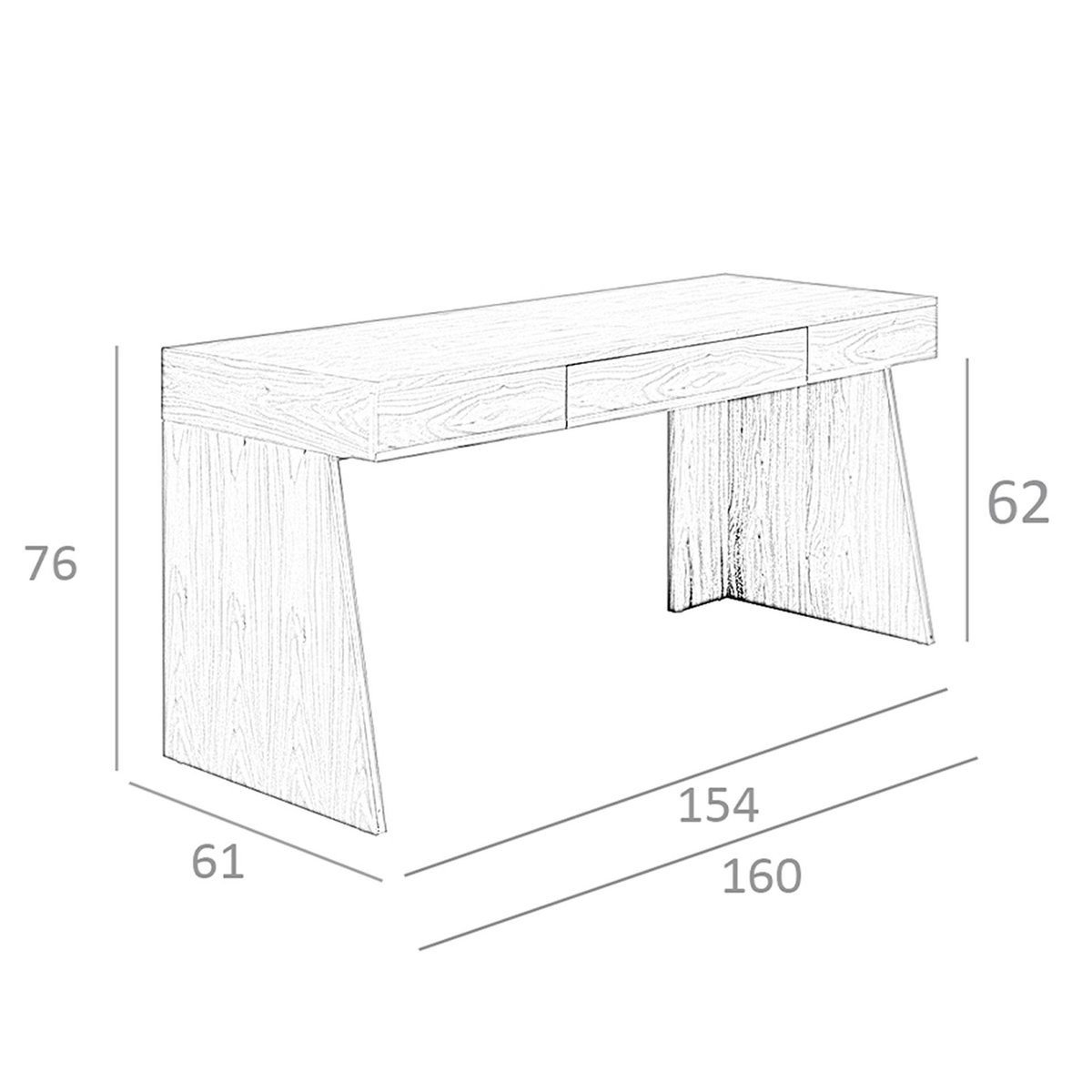 Bureau en noyer noyer | acier, ANGEL CERDA