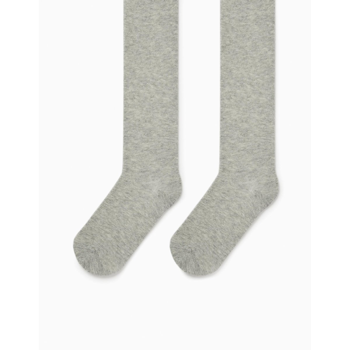 Collants Unis en Coton gris clair, ZIPPY