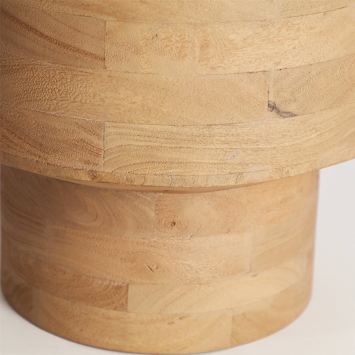 Table d'appoint ronde en manguier S.HAVRE marron clair, RECOLLECTION