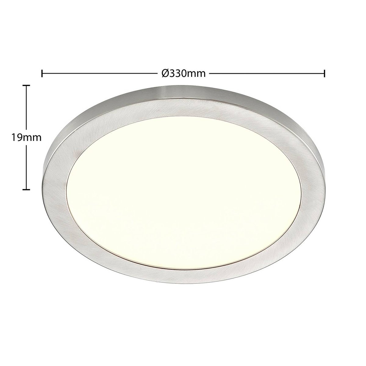 Plafonnier en aluminium moderneLED, Aureka argent, PRIOS