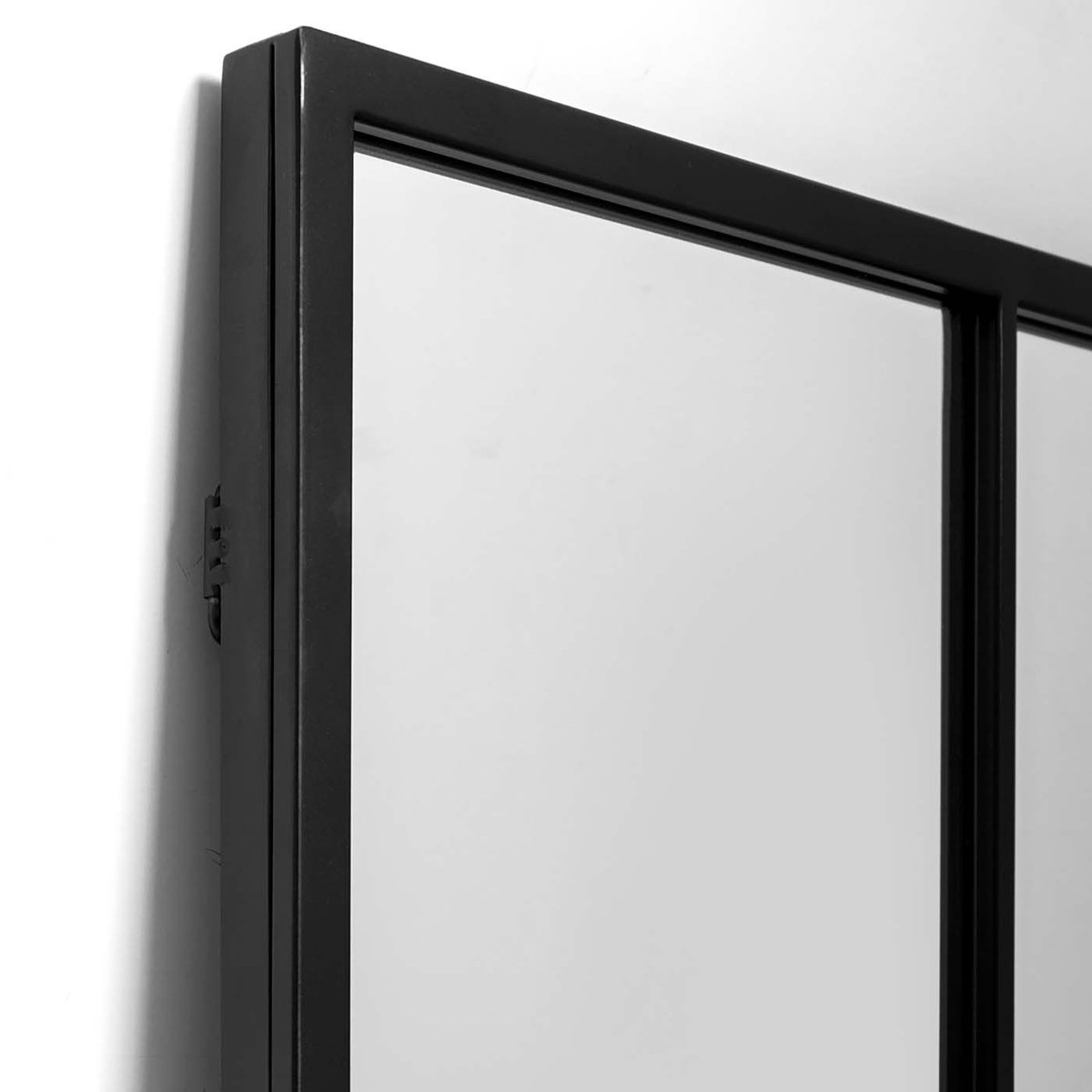Miroir fenêtre en acier, FINESTRA noir, KARE DESIGN