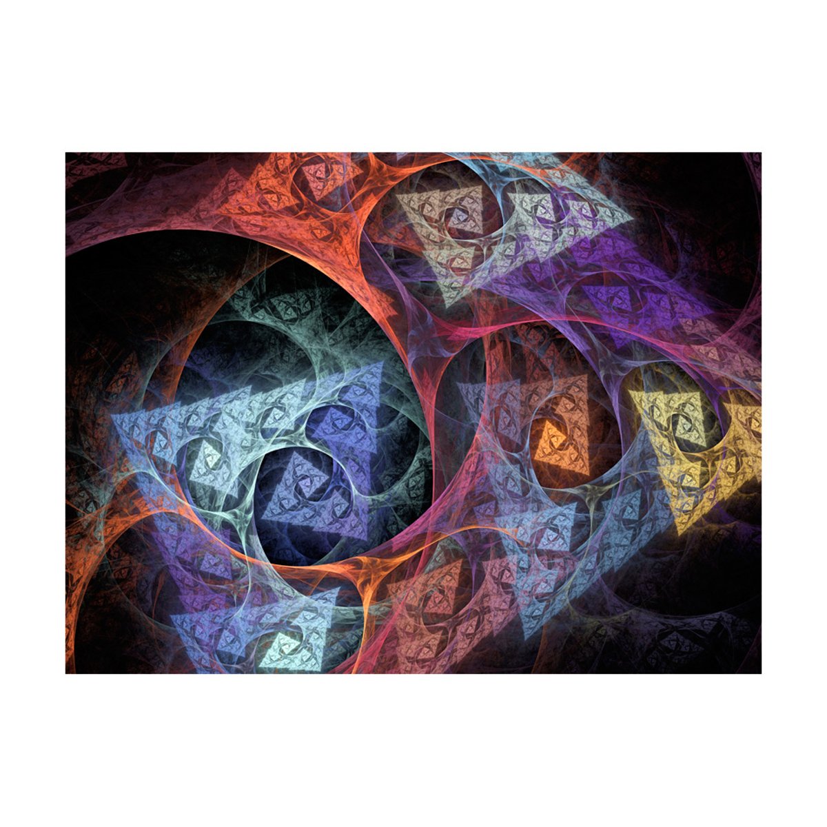 Papier peint intissé panoramique Abstractions Dans le monde de l'imaginaire multicouleur, EDEN