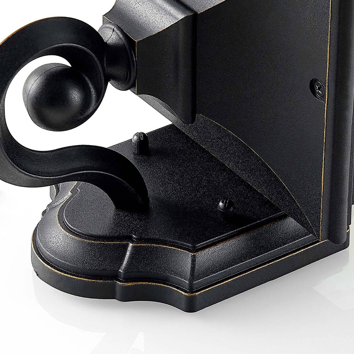 Applique extérieure antique, Cerys noir, doré, transparent, LINDBY