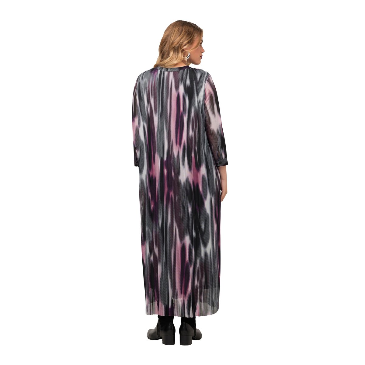 Robe midi à ligne en A prune, ULLA POPKEN