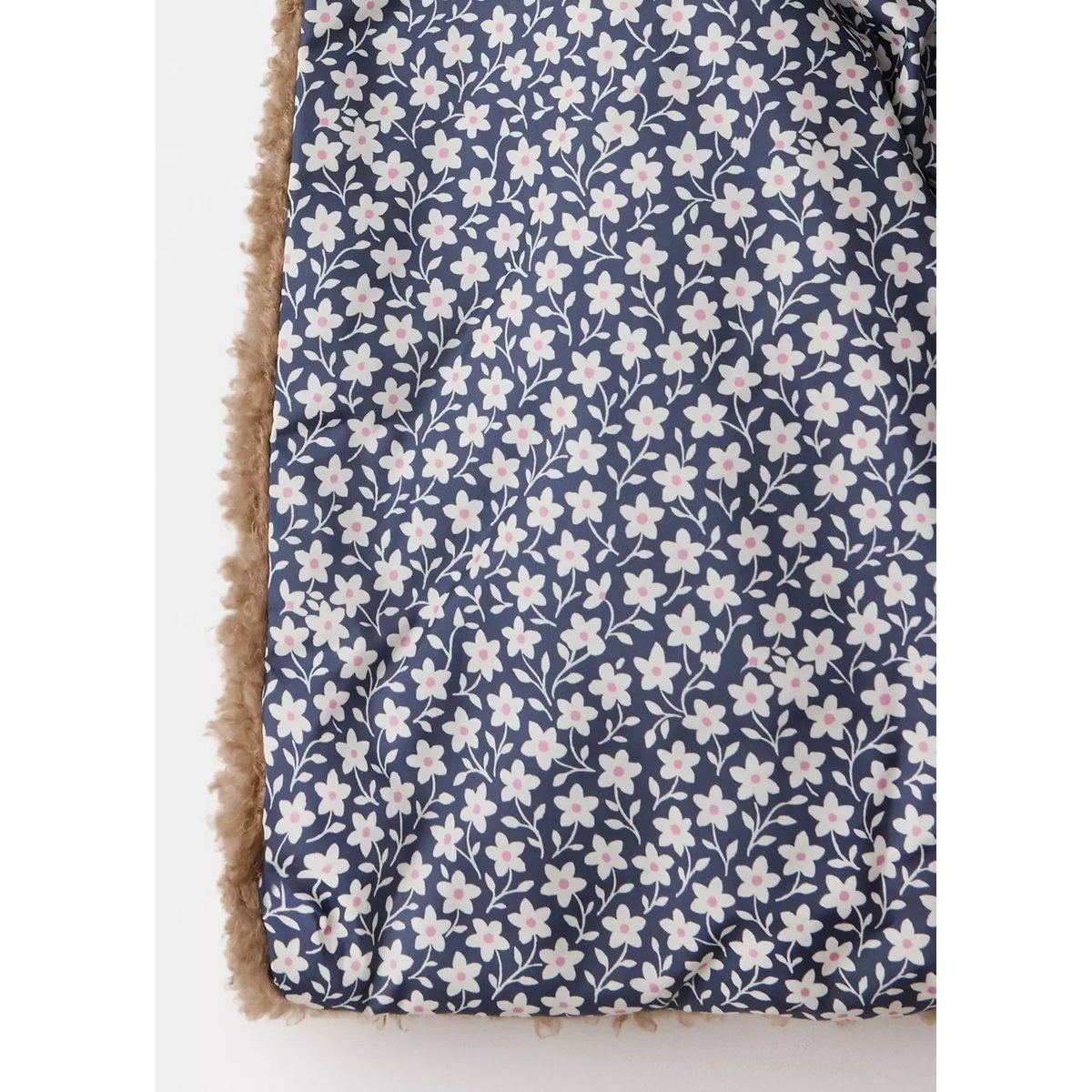 Gilet effet imitation mouton marron moyen, MANGO BABY