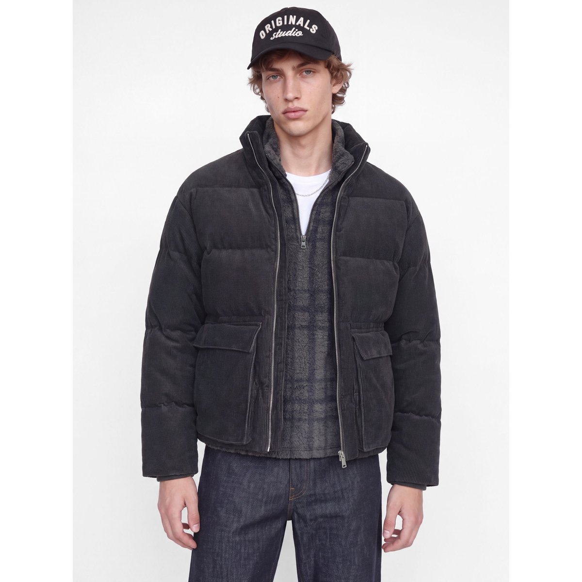 Veste En Corduroy grise - obsidian 1, JACK & JONES