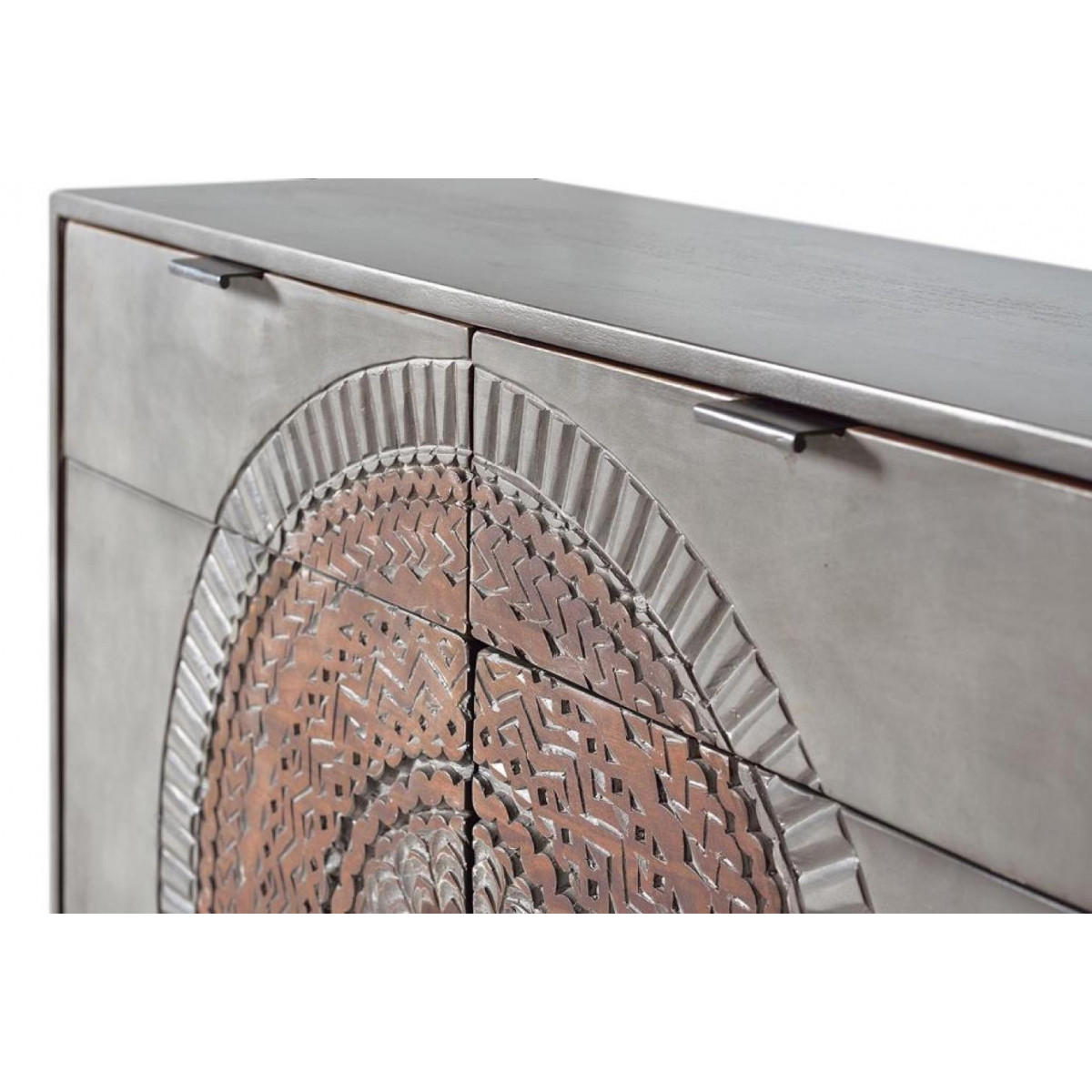 Buffet 2 tiroirs - QUIRINE gris, DECORATION D’AUTREFOIS