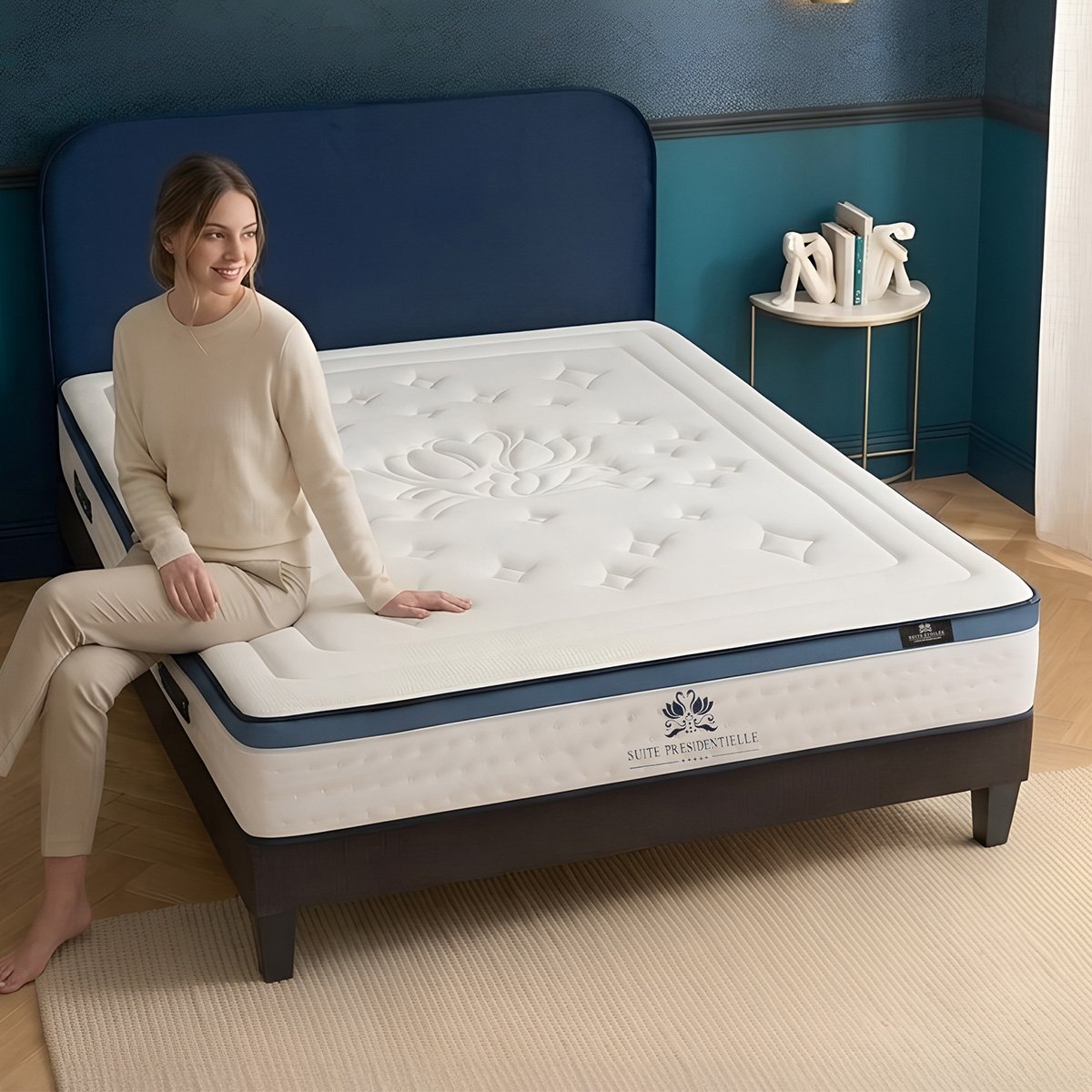Matelas Mémoire de forme 28 cm SUITE PRÉSIDENTIELLE blanc, BELLECOUR
