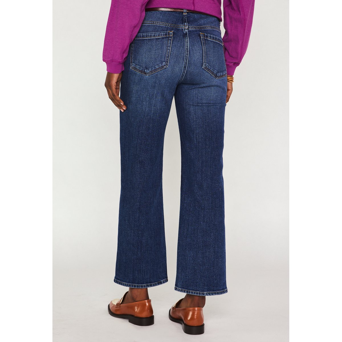 Jean droit et cropped RUDY denim brut, Maison 123
