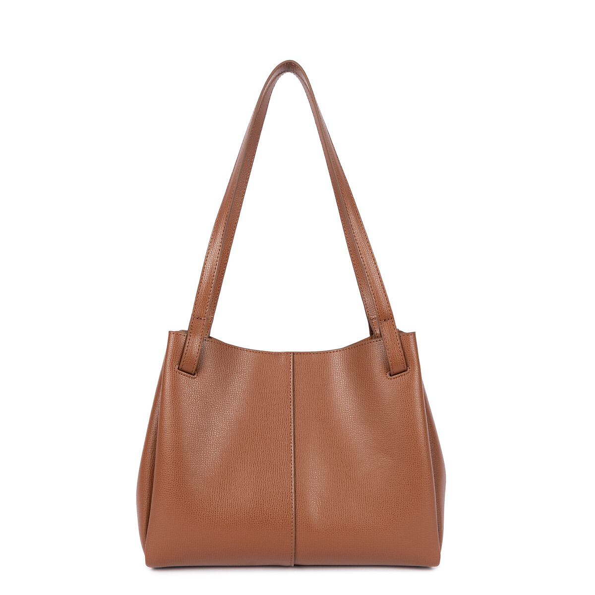 Tote bag da portare a spalla formato S in pelle, SIERRA HAUS cammello, LANCASTER