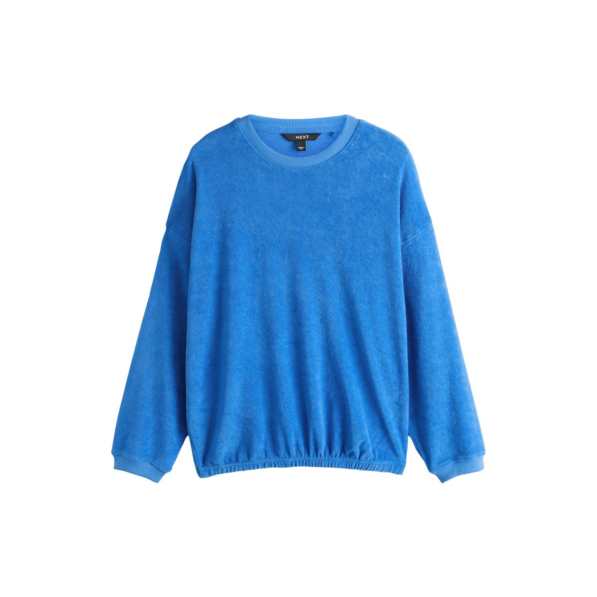 Sweat en tissu éponge à manches longues bleu cobalt, NEXT
