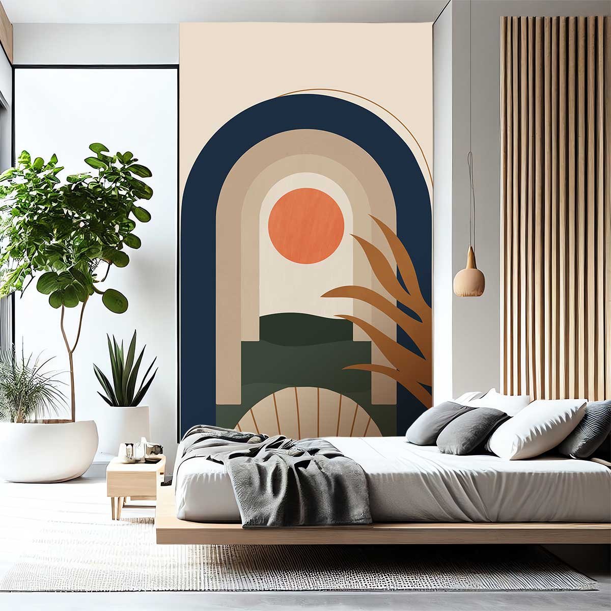 Papier peint, bohemian sun terracotta, HEXOA