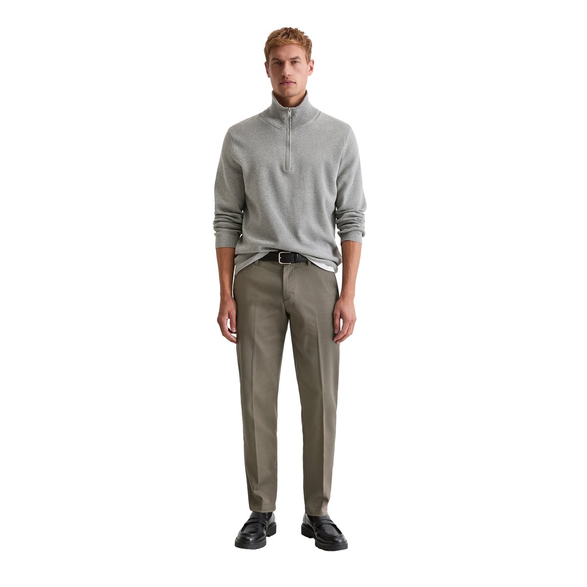 Troyer régulier en pur coton bio gris, MARC O'POLO