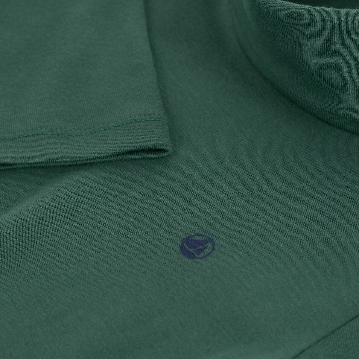 Cotton Turtleneck Jumper green, PETIT BATEAU