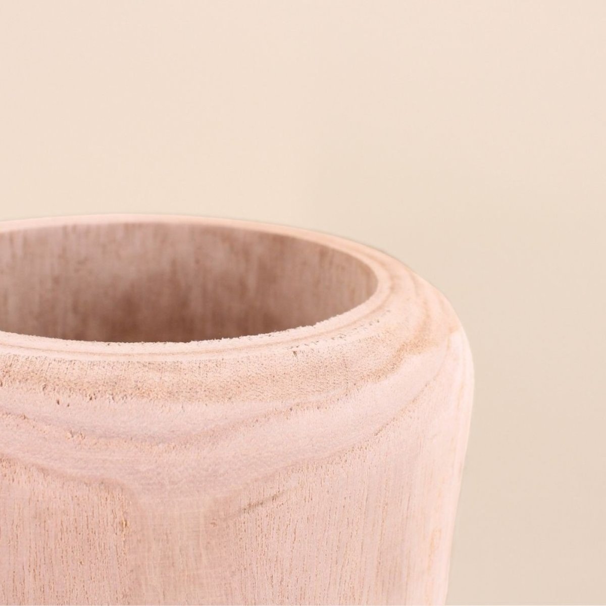 Vase en bois brut, H48cm naturel, ORNAMI