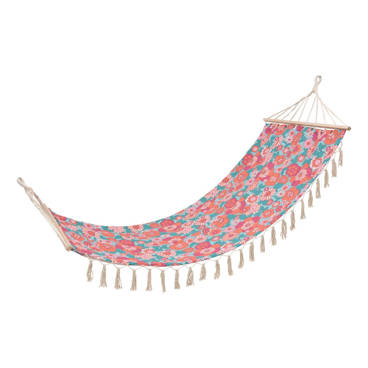 Hamac L270cm motif fleurs CHA CHA POP multicolore, ATMOSPHERA