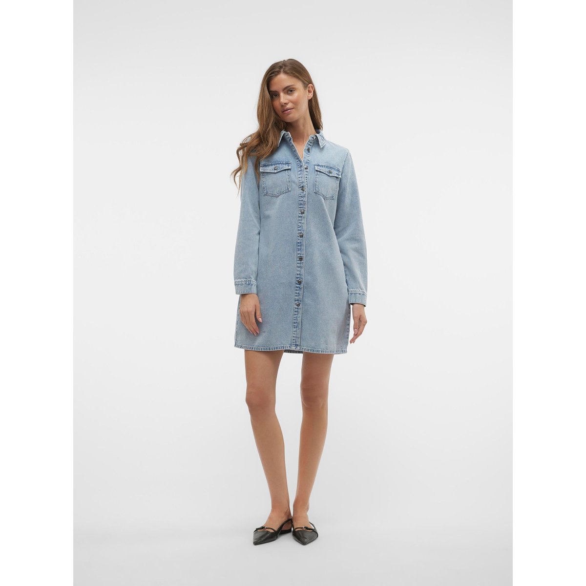 Robe courte light blue denim, VERO MODA