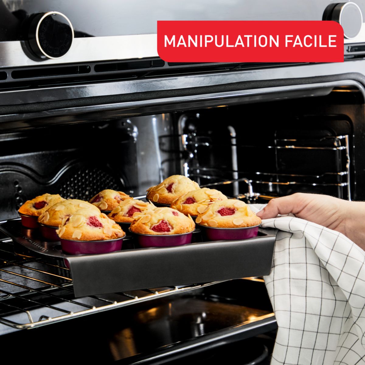Moule à pain Creabake 3 moules à petit pain couleur unique, TEFAL