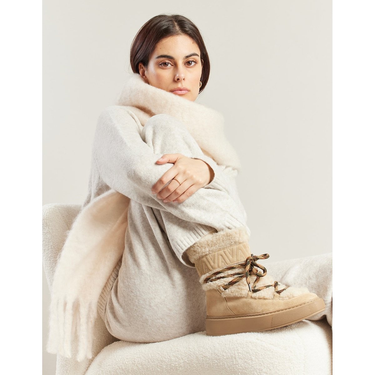 Bottes fourrées SARAH taupe, ODAJE