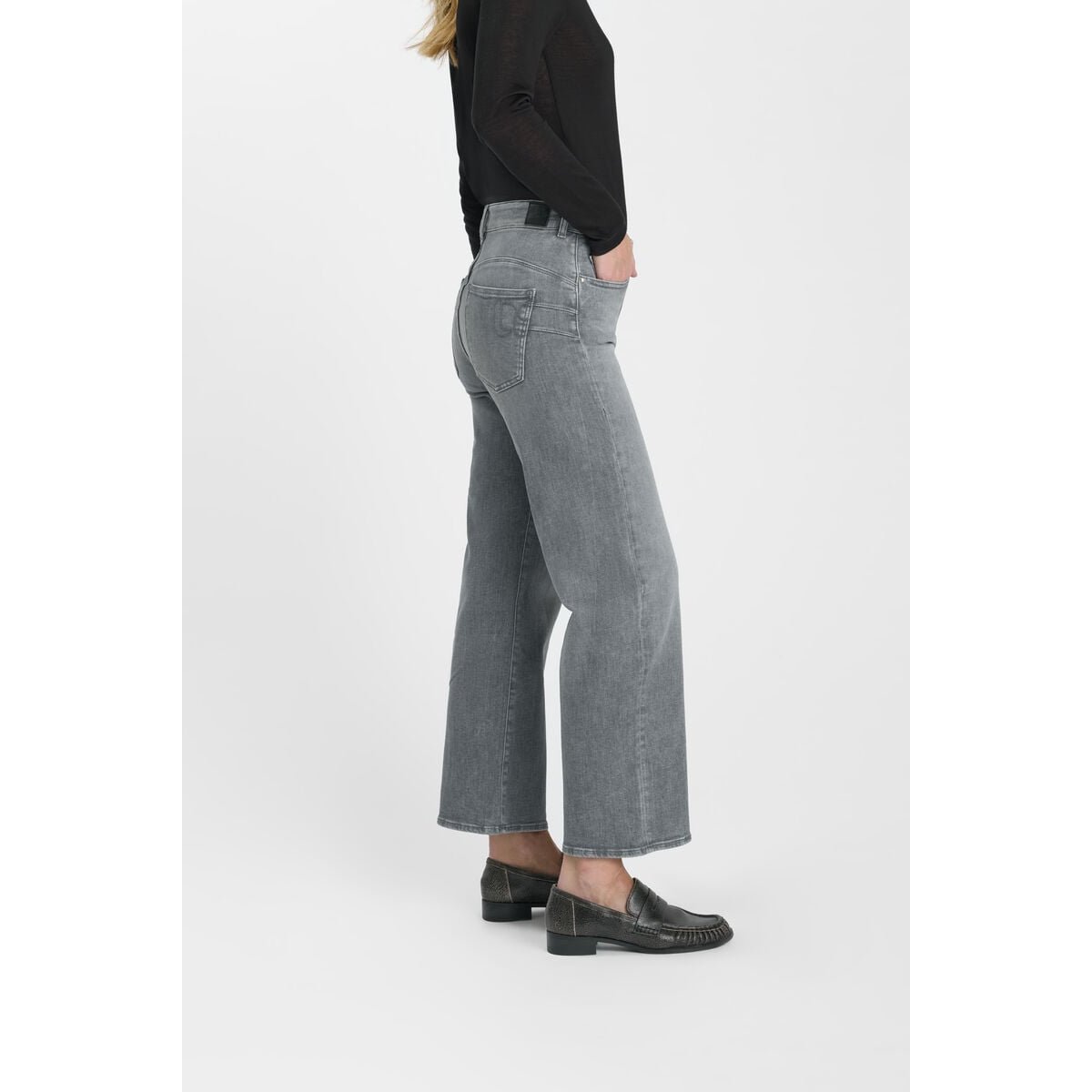 Jeans loose, large pulp wide leg , 7/8ème grey, LE TEMPS DES CERISES