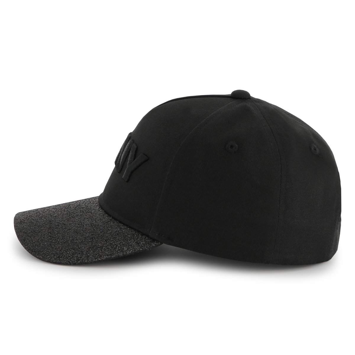 Casquette pailletée en coton black, DKNY