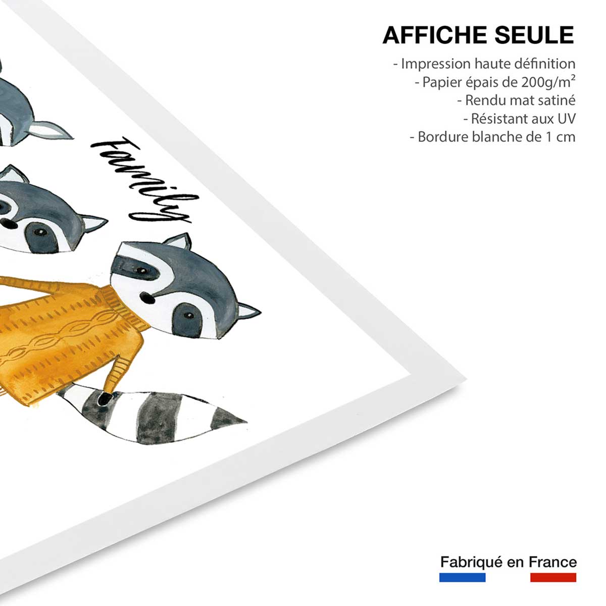 Affiche enfant famille voisine affiche seule, HEXOA