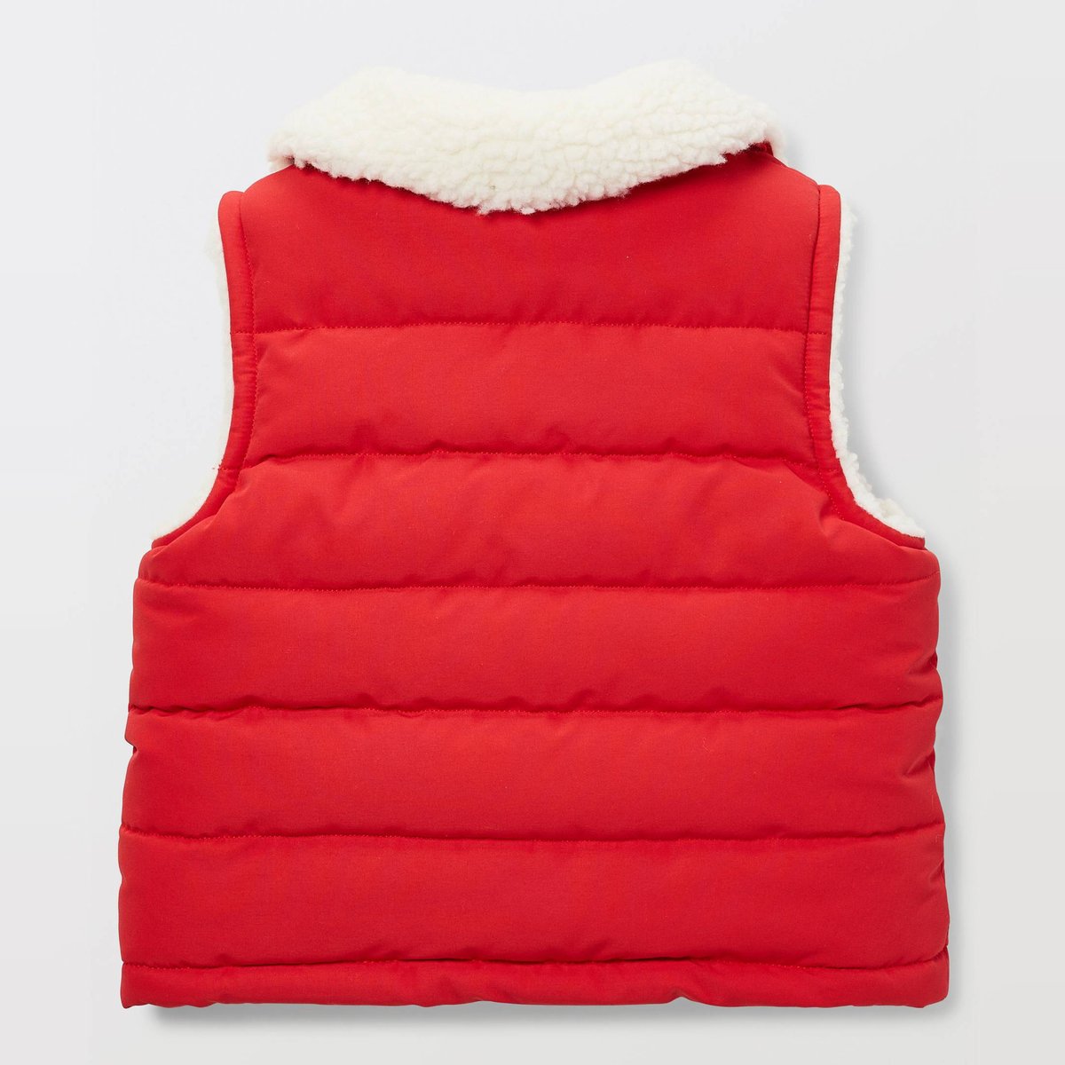 Doudoune sans manches unie doublée sherpa ecarlate, BOUT'CHOU